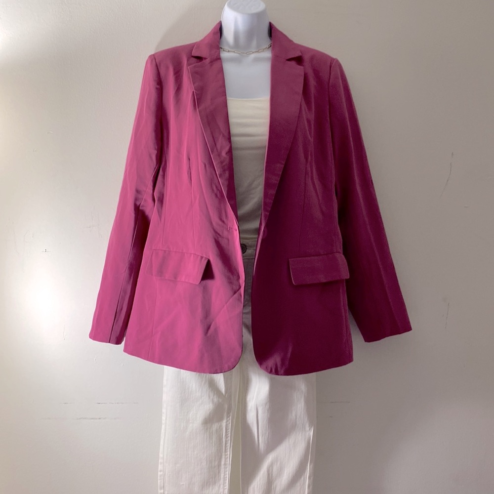 Women’s Menswear Blazer Fuchsia